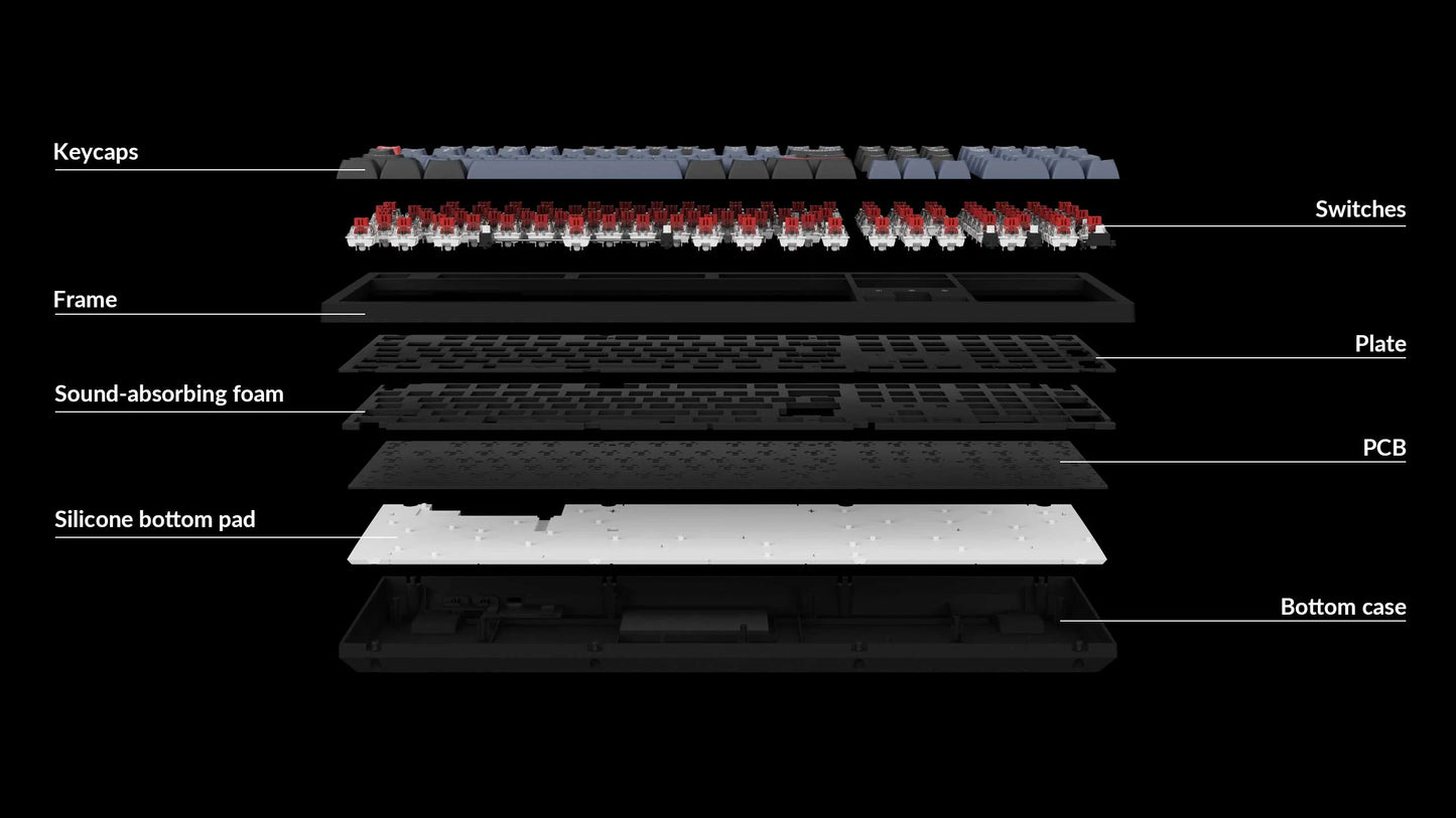 Keychron K10 Pro QMK/VIA Wireless Mehanička Tastatura (Hot-Swappable) (Gateron G Pro Brown Switch)