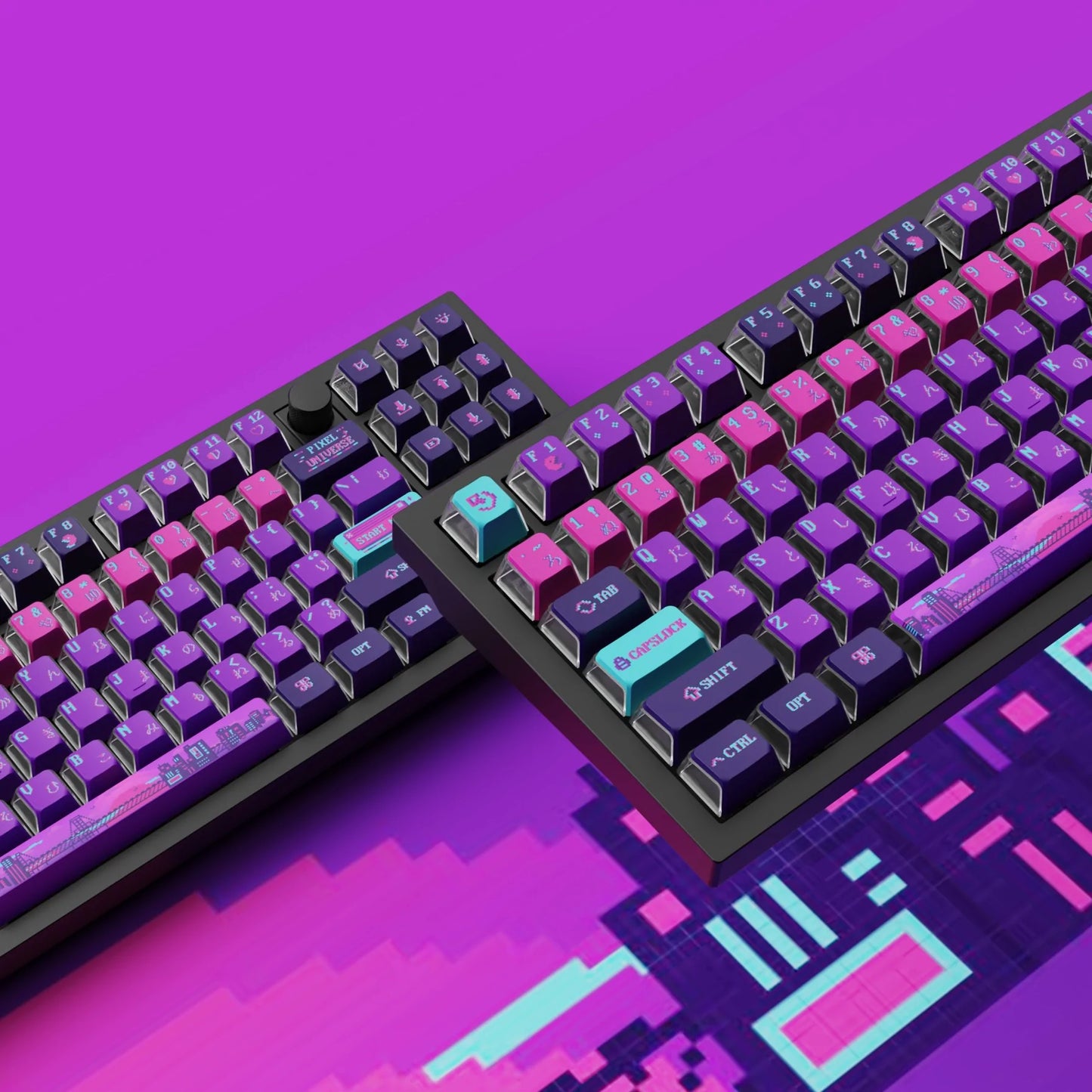 OEM Dye-Sub PBT Full Set Keycap Set (137 Keycaps) Pixel Universe