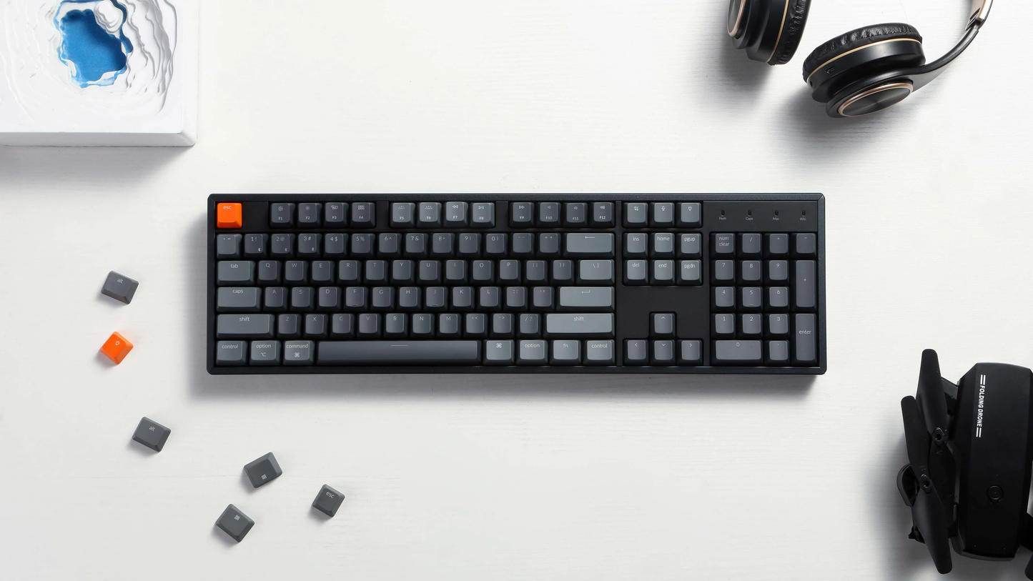 Keychron K10 Wireless Mehanička Tastatura (Hot-swappable, Aluminium Frame) (Gateron G Pro Brown Switch)