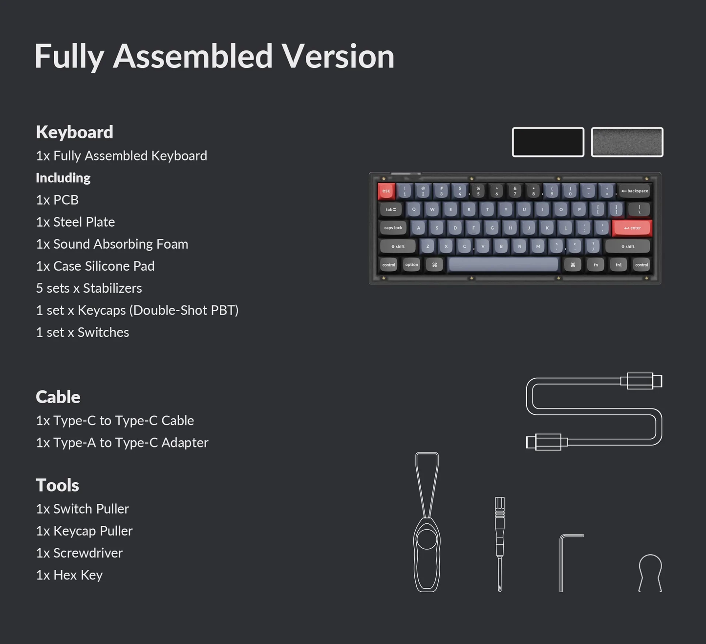 Keychron V4 QMK Custom Mehanička Tastatura (Fully Assembled Version) (Keychron K Pro Red Switch)