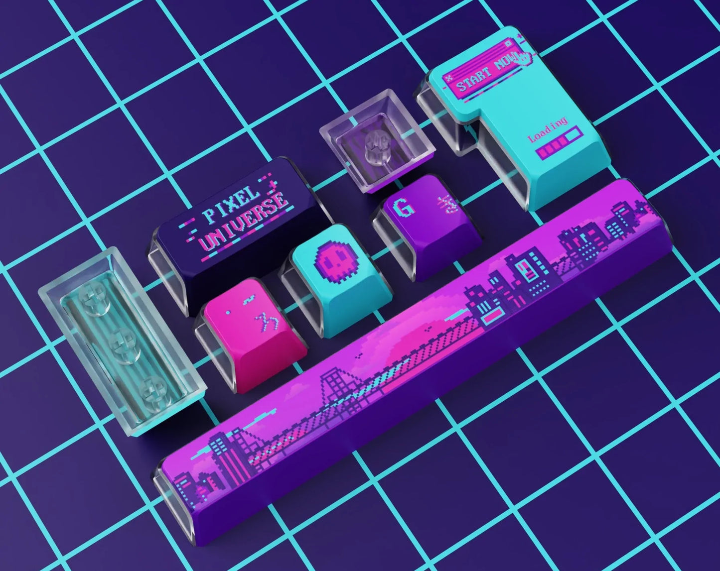 OEM Dye-Sub PBT Full Set Keycap Set (137 Keycaps) Pixel Universe