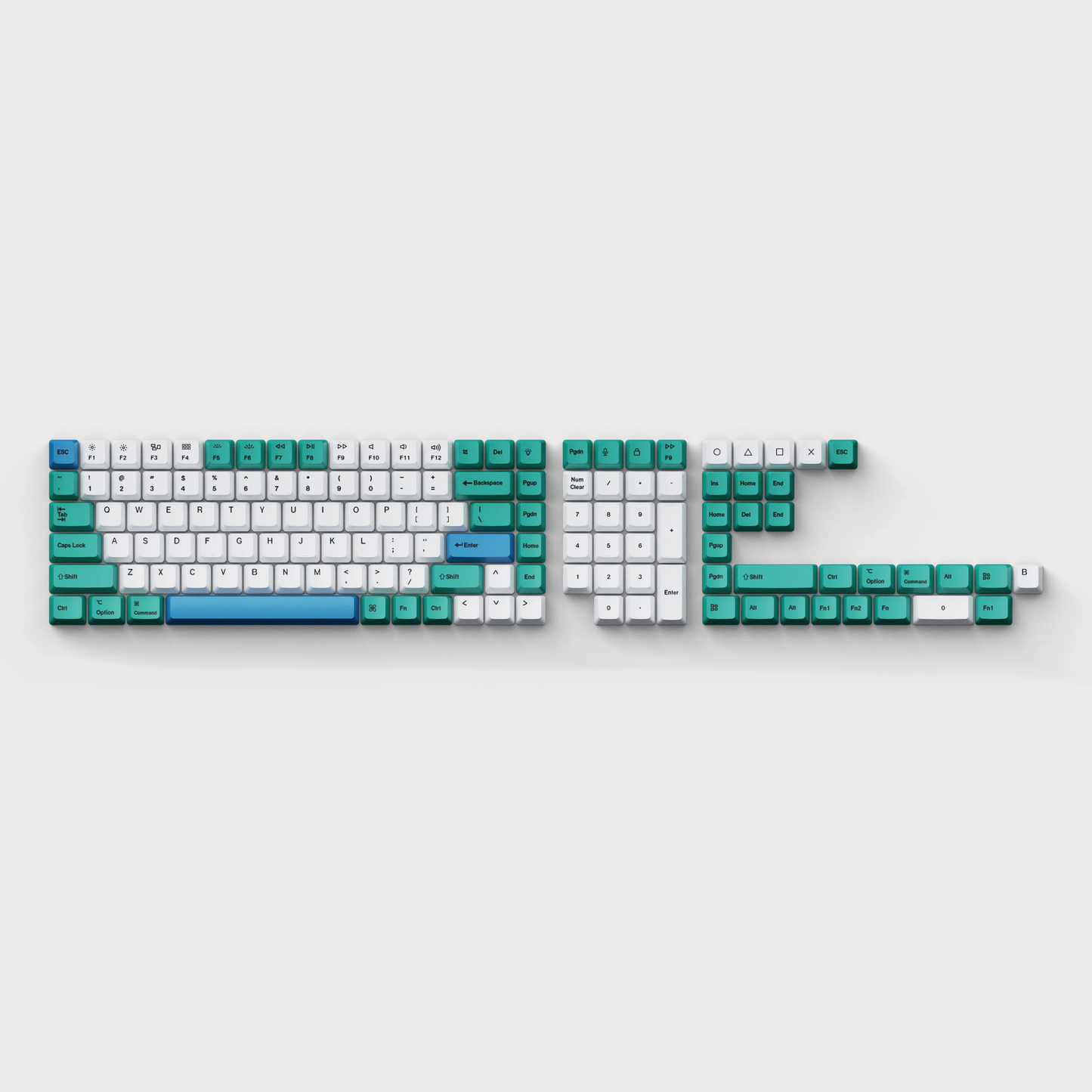 OEM Dye-Sub PBT Keycap Set - Iceberg (133 Keycaps)