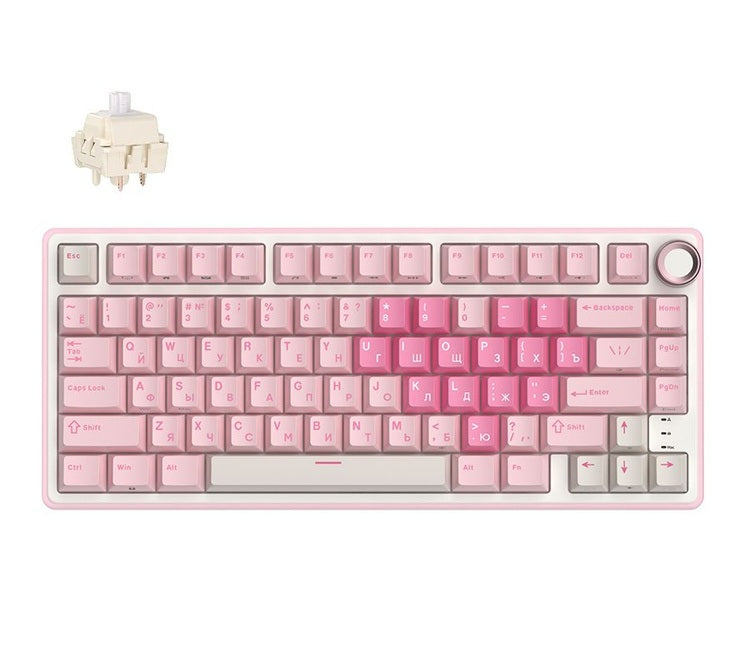 Royale Kludge R75 Pink Melody / Wired / Mechanical Tactile Beige Switch / Hot-Swap