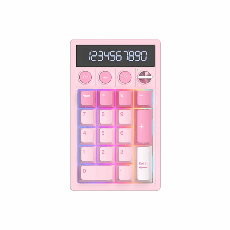 Royale Kludge M20 Pink Melody / Cream Mechanical Switch / Hot swap Pink Roza