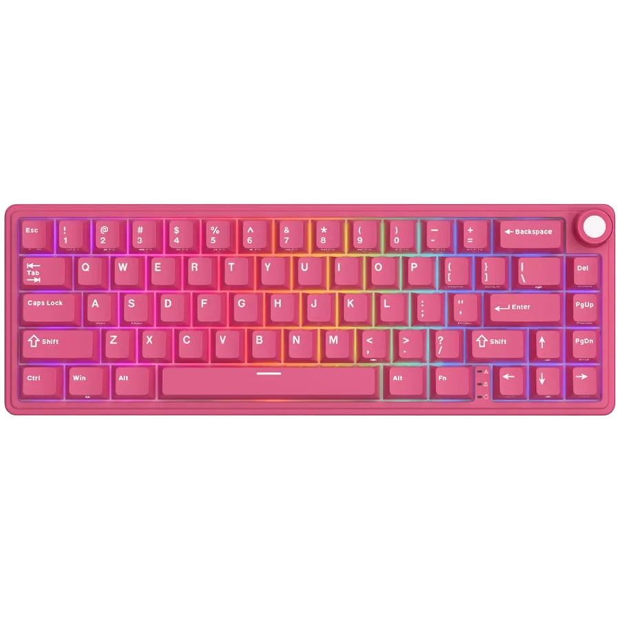 Royale Kludge R65 Berry Red / Wired / Mechanical Linear Cream Switch / Hot-Swap / RGB