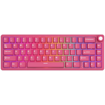 Royale Kludge R65 Berry Red / Wired / Mechanical Linear Cream Switch / Hot-Swap / RGB