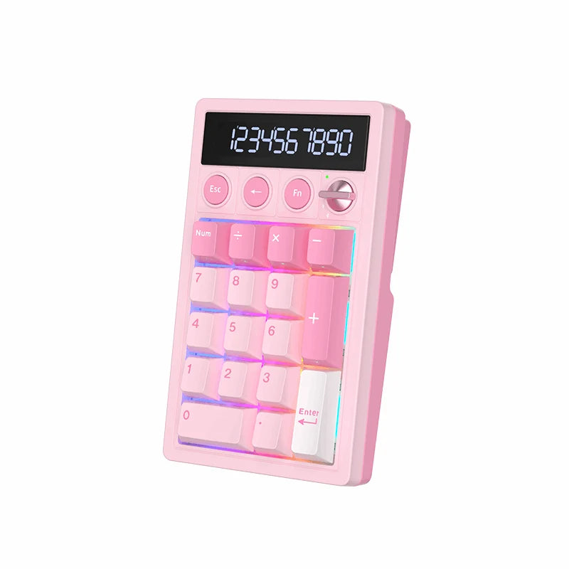 Royale Kludge M20 Pink Melody / Cream Mechanical Switch / Hot swap Pink Roza