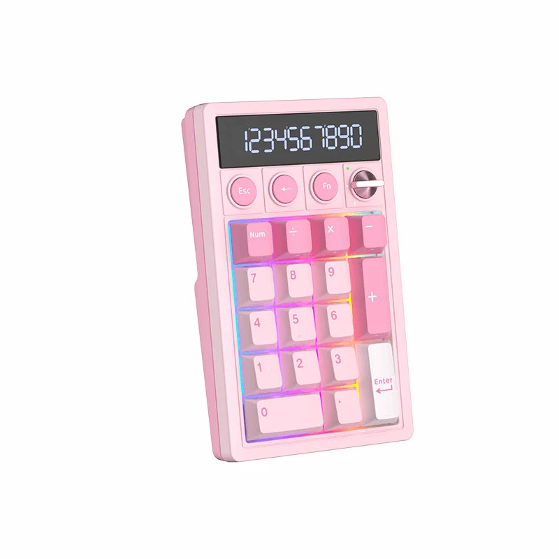 Royale Kludge M20 Pink Melody / Cream Mechanical Switch / Hot swap Pink Roza