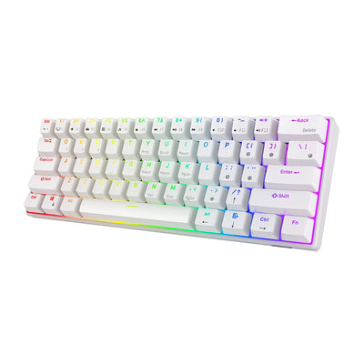 Royal Kludge RK61 Bežična Mehanička Tastatura Bela (Hot-swappable) (RK Plavi Prekidač)