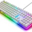 RK ROYAL KLUDGE RK918 RGB Backlit Gaming Keyboard with Large LED Sorrounding Side Lamp Red Switch White