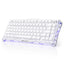 GravaStar Mercury K1 75% Wireless Mechanical Gaming Keyboard/Special Edition Opaline White/Aluminium Alloy/ Hot-Swap/Sideprint keycaps/Kalih Cherry Pink linear switches