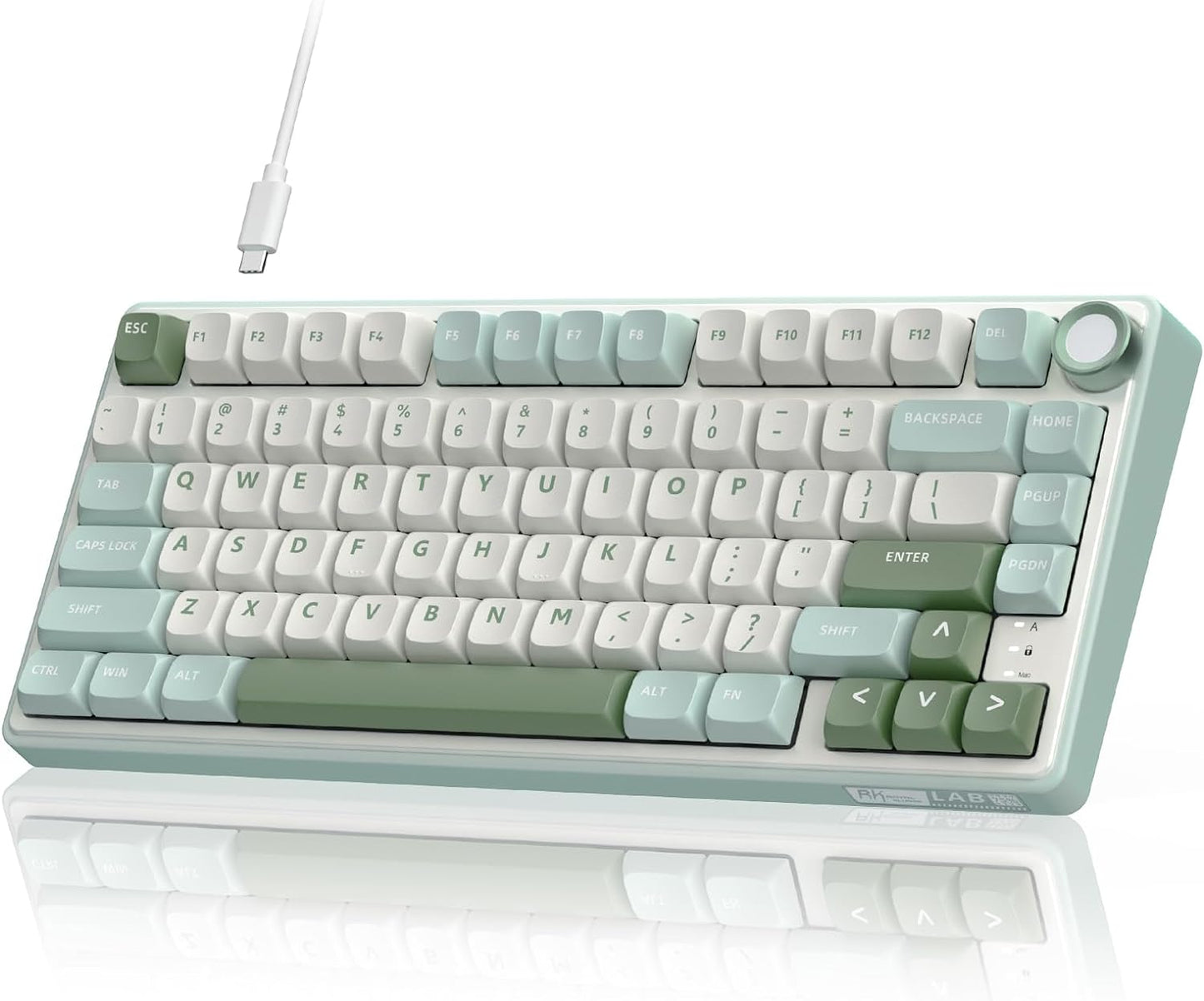 RK ROYAL KLUDGE R75 Sky Cyan Mechanical Keyboard - K Silver Switch