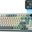 RK ROYAL KLUDGE S98 Smart Display & Knob, Light Cloud (Chartreuse switch) Wireless Mechanical Keyboard