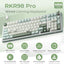 RK ROYAL KLUDGE R98 Pro Sky Cyan Wired Mechanical Keyboard, 96% RGB Backlit, Volume Knob, Hot Swappable, Cream Switch