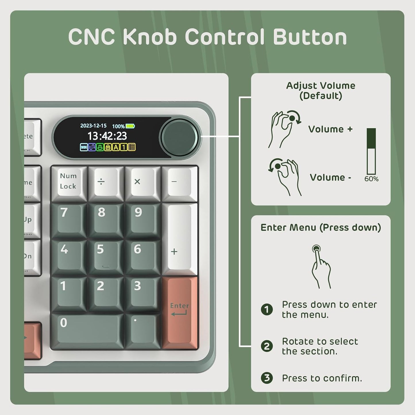 RK Royal Kludge S98 Smart Display & Knob Camping (Brown Switch) Wireless Mechanical Keyboard