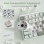 RK ROYAL KLUDGE R98 Pro Sky Cyan Wired Mechanical Keyboard, 96% RGB Backlit, Volume Knob, Hot Swappable, Cream Switch