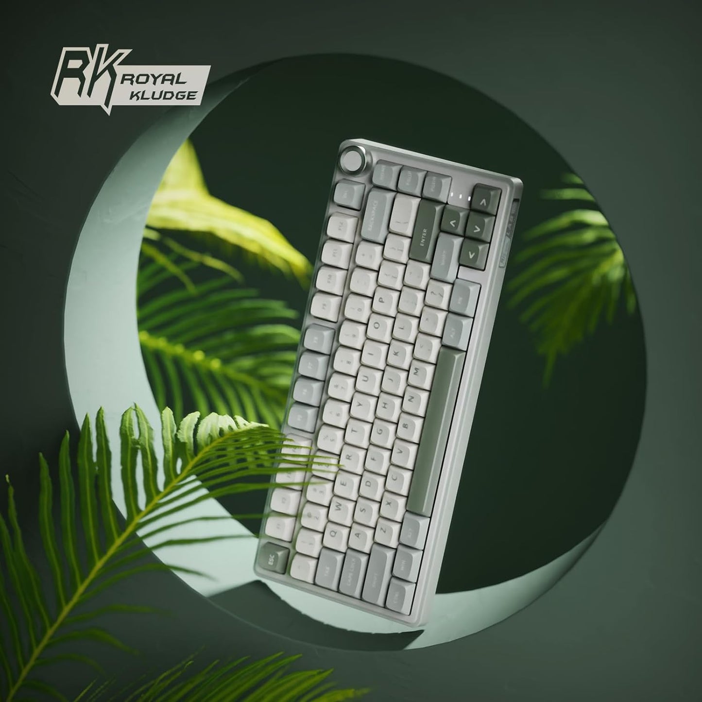 RK ROYAL KLUDGE R75 Sky Cyan Mechanical Keyboard - K Silver Switch