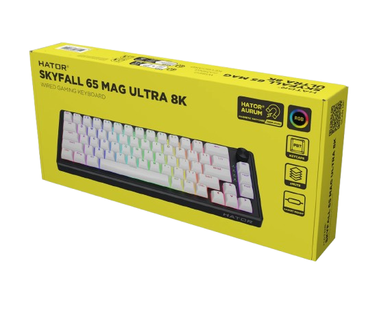 Hator skyfall 65 MAG ULTRA 8k Wired black Magnetical keyboard Aurum Ice Magnetic switch(magnetic, linear)