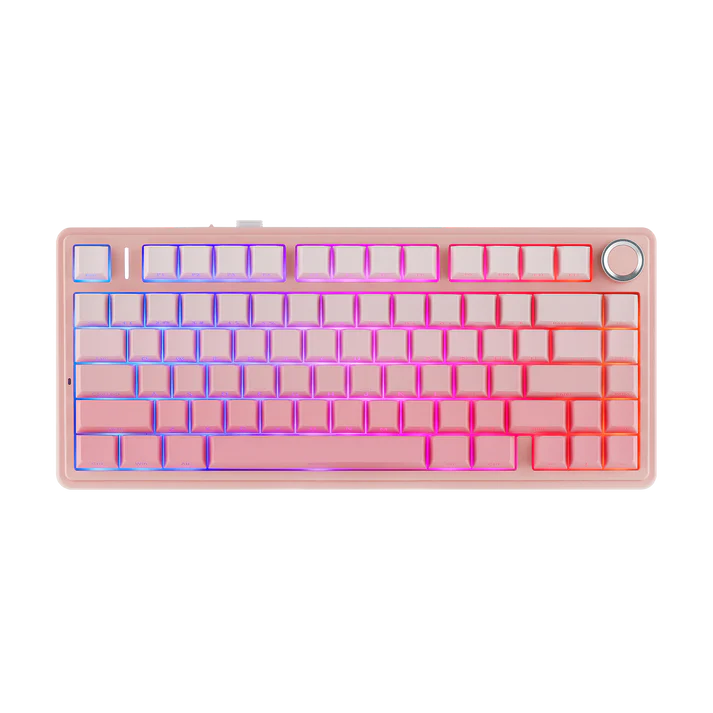 Aula F75 Gradient pink RGB HOT SWAP Wireless Shine throught keycapovi Dream Sakura Switch