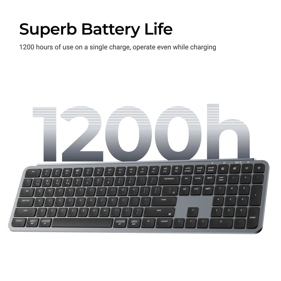Keychron B6P-K1 Space Gray / Wireless / Ultra-slim keyboard