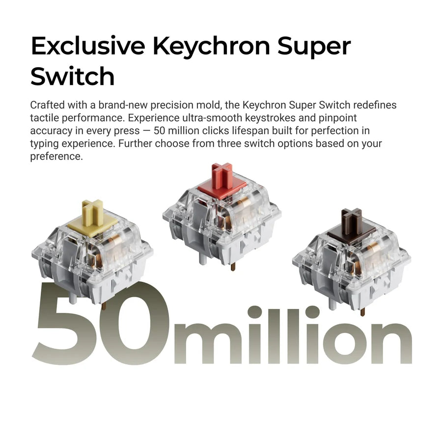 Keychron C1PX-M3 / Wired / Hot-swap / 8k Pooling Rate / Mechanical Keyboard / RGB / Super Brown Switch