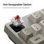 Keychron C1PX-M3 / Wired / Hot-swap / 8k Pooling Rate / Mechanical Keyboard / RGB / Super Brown Switch