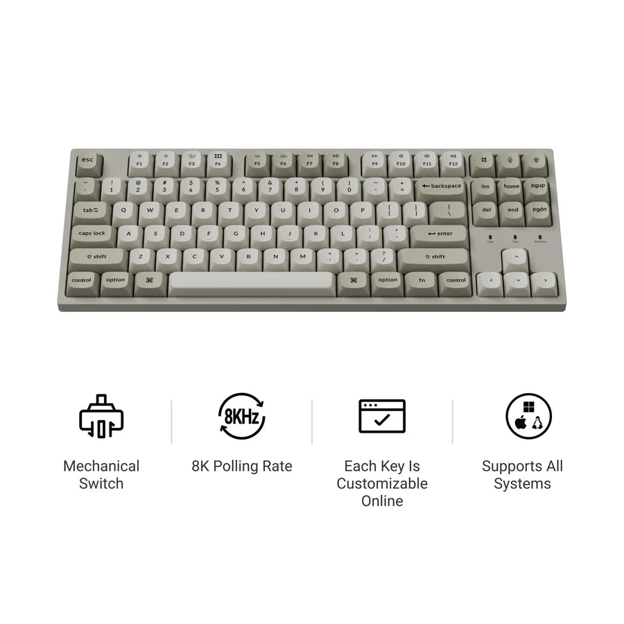 Keychron C1PX-M3 / Wired / Hot-swap / 8k Pooling Rate / Mechanical Keyboard / RGB / Super Brown Switch