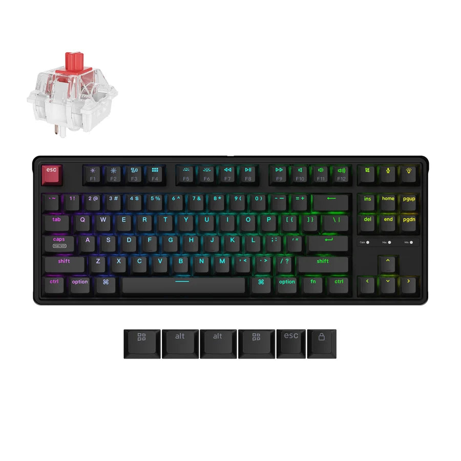 Keychron C3 Pro 8K QMK C3PX-H1 / Wired / Hot-swap / 8k Pooling Rate / Mechanical Keyboard / RGB / Super Red Switch
