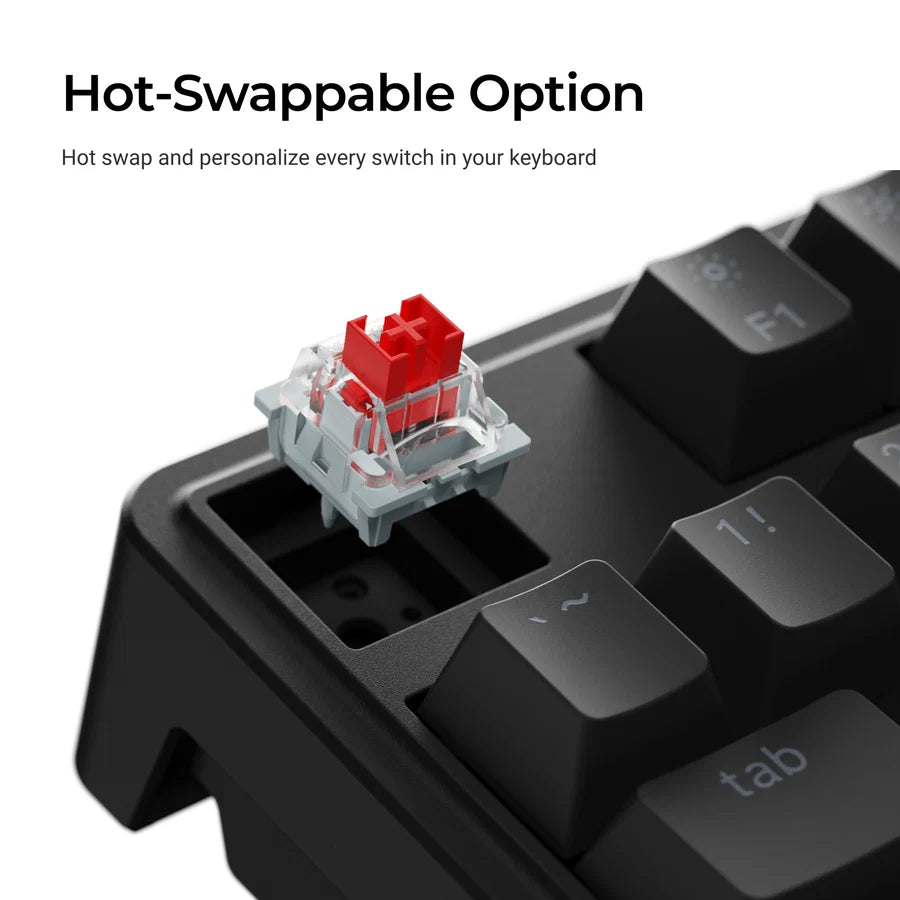 Keychron C3 Pro 8K QMK C3PX-H1 / Wired / Hot-swap / 8k Pooling Rate / Mechanical Keyboard / RGB / Super Red Switch
