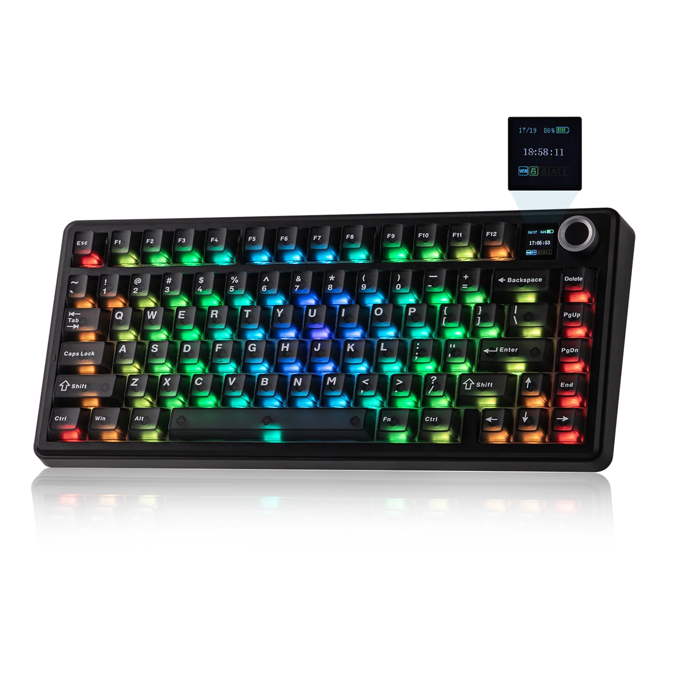 Aula  F75 Max Black Transparent Reaper Switch Hot Swap Wireless Bežična