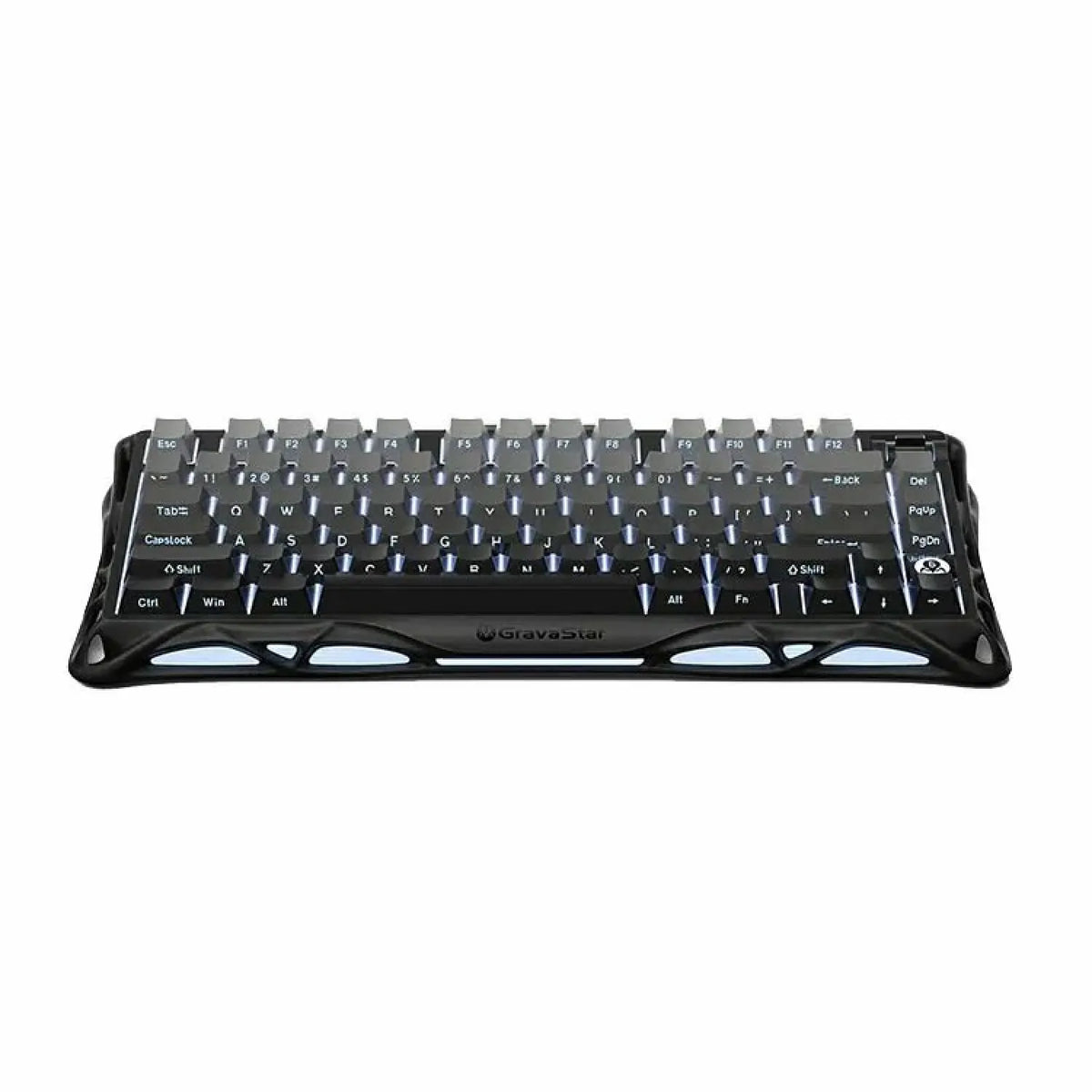 GravaStar Mercury K1 75% Wireless Mechanical Gaming Keyboard Gradient Black/Aluminium Alloy/ Hot-Swap/Sideprint, shine-through keycaps/Linear switches