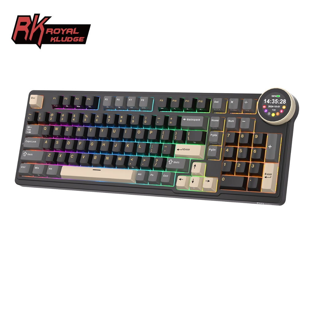 ROYAL KLUDGE N99 Phantom Beige Switch RGB Tri-mode Hot Swappable Mechanical Keyboard