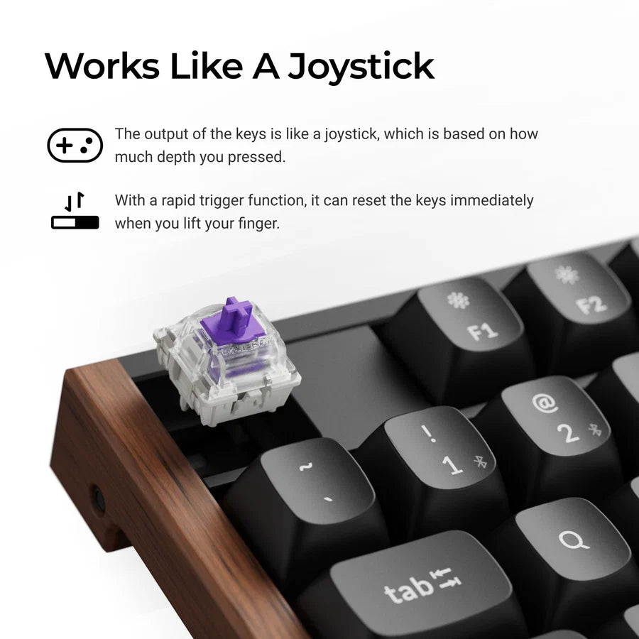 Keychron K10H-F1 Black/Dark Brown / Wireless / Hot-swap / Hall Effect Magnetic keyboard / RGB / Gateron Double-Rail Magnetic Nebula Switch