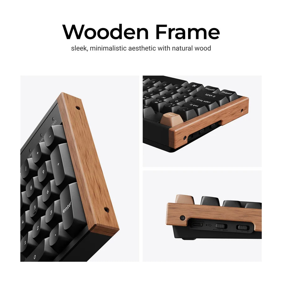 Keychron K10H-F1 Black/Dark Brown / Wireless / Hot-swap / Hall Effect Magnetic keyboard / RGB / Gateron Double-Rail Magnetic Nebula Switch