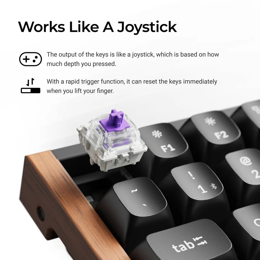 Keychron K4 HE K4H-F1 Black / Wireless / Hot-swap / Hall Effect Magnetic keyboard / RGB / Gateron Double-Rail Magnetic Nebula Switch