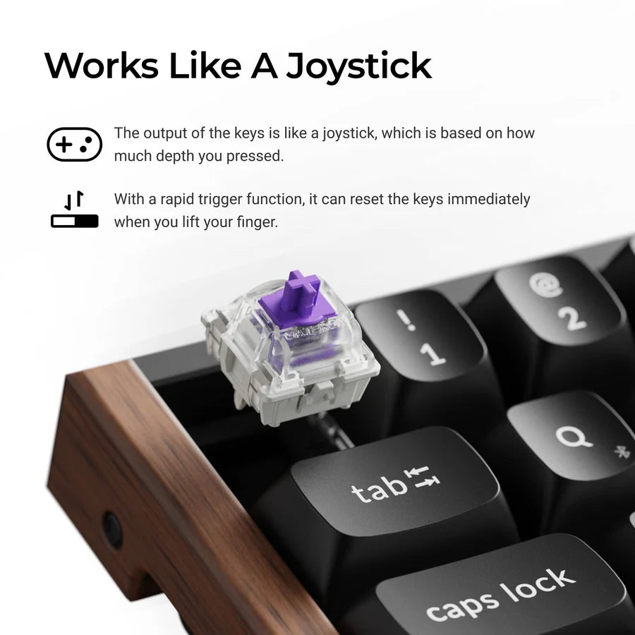 Keychron K6 HE K6H-J1 Black / Wireless / Hot-swap / Hall Effect Magnetic keyboard / RGB / Gateron Double-Rail Magnetic Nebula Switch