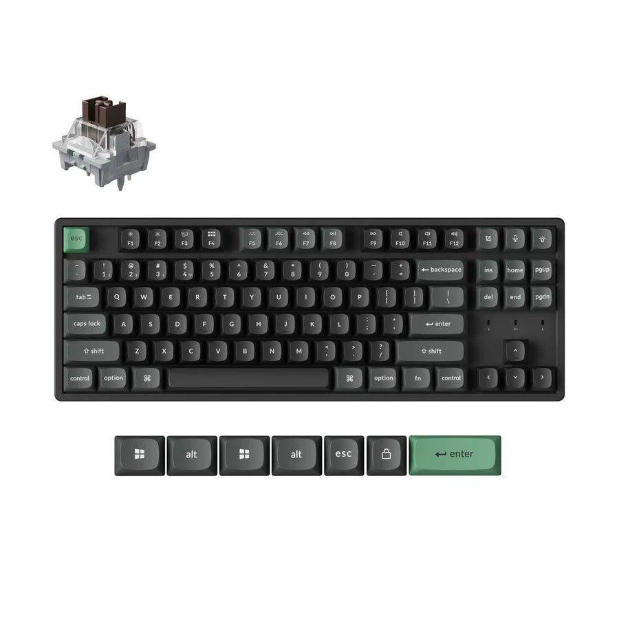 Keychroun K8 Ultra 8K K8U-J3 Black / Wireless / Hot-swap / 8k Pooling Rate / Mechanical keyboard / RGB / Keychron Apex Switch - Brown