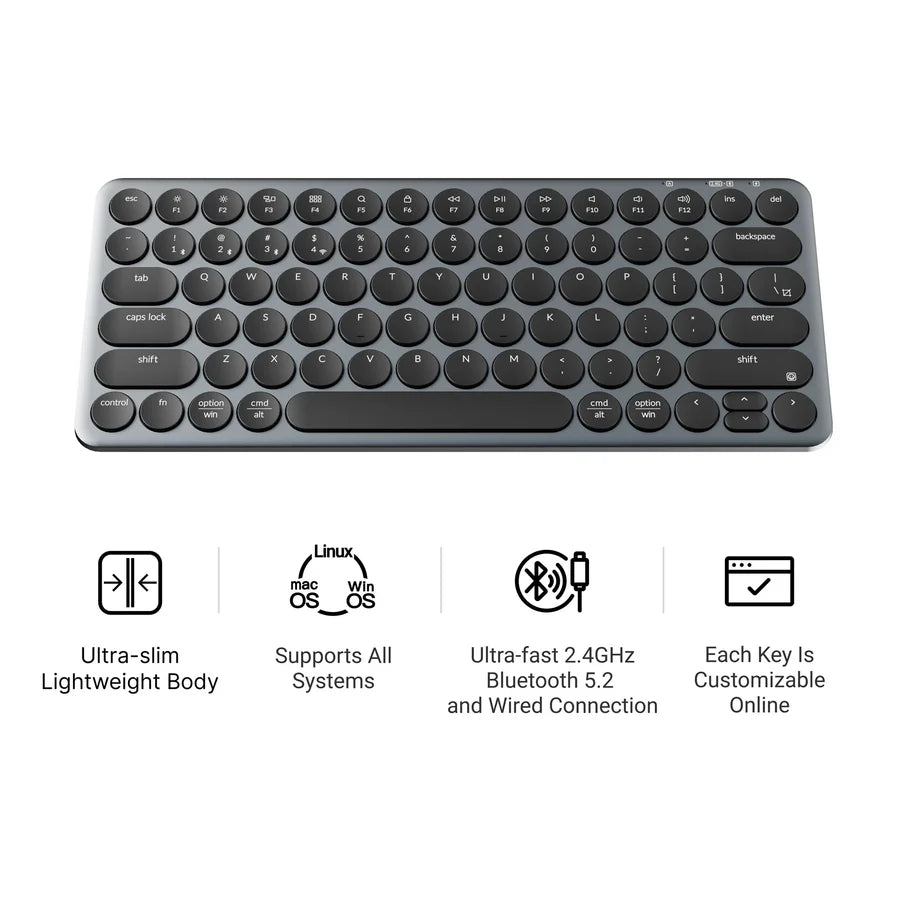 Keychron B3P-K1 Space Gray / Wireless / Ultra-slim keyboard