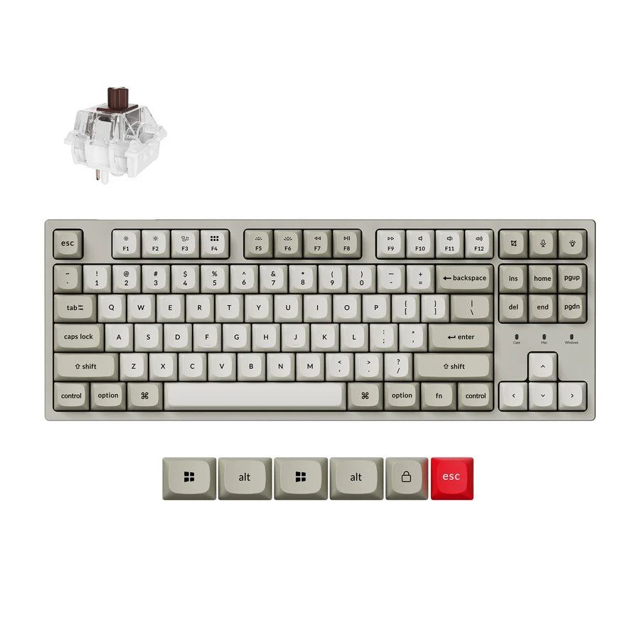Keychron C1PX-M3 / Wired / Hot-swap / 8k Pooling Rate / Mechanical Keyboard / RGB / Super Brown Switch