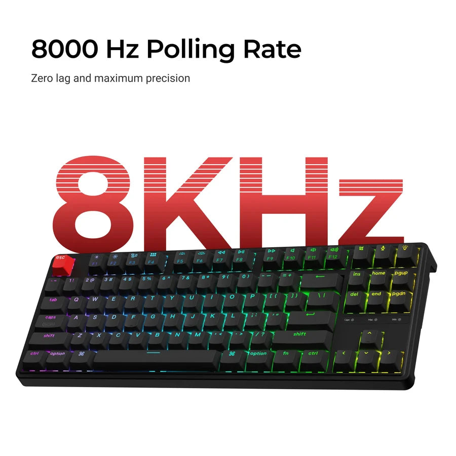 Keychron C3 Pro 8K QMK C3PX-H1 / Wired / Hot-swap / 8k Pooling Rate / Mechanical Keyboard / RGB / Super Red Switch