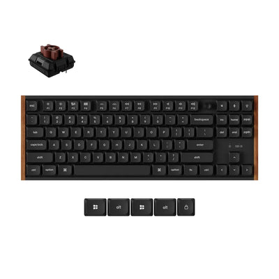 Keychron K1 Ultra 8K K1U-H3 Black / Wireless / Hot-swap / 8k Pooling Rate / Mechanical keyboard / RGB / Keychron Milk Pom Switch - Brown