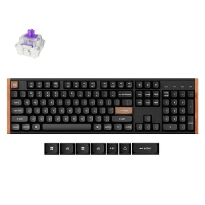 Keychron K10H-F1 Black/Dark Brown / Wireless / Hot-swap / Hall Effect Magnetic keyboard / RGB / Gateron Double-Rail Magnetic Nebula Switch