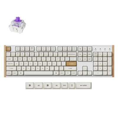 Preorder - 
Keychron K10 HE K10H-Q1 White / Wireless / Hot-swap / Hall Effect Magnetic keyboard / RGB / Gateron Double-Rail Magnetic Nebula Switch
