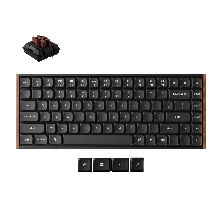Keychron K3 Ultra 8K K3U-H3 Black / Wireless / Hot-swap / 8k Pooling Rate / Mechanical keyboard / RGB / Keychron Milk POM Brown Switch