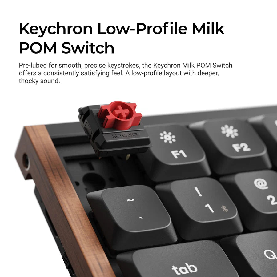 Keychron K3 Ultra 8K K3U-H3 Black / Wireless / Hot-swap / 8k Pooling Rate / Mechanical keyboard / RGB / Keychron Milk POM Brown Switch