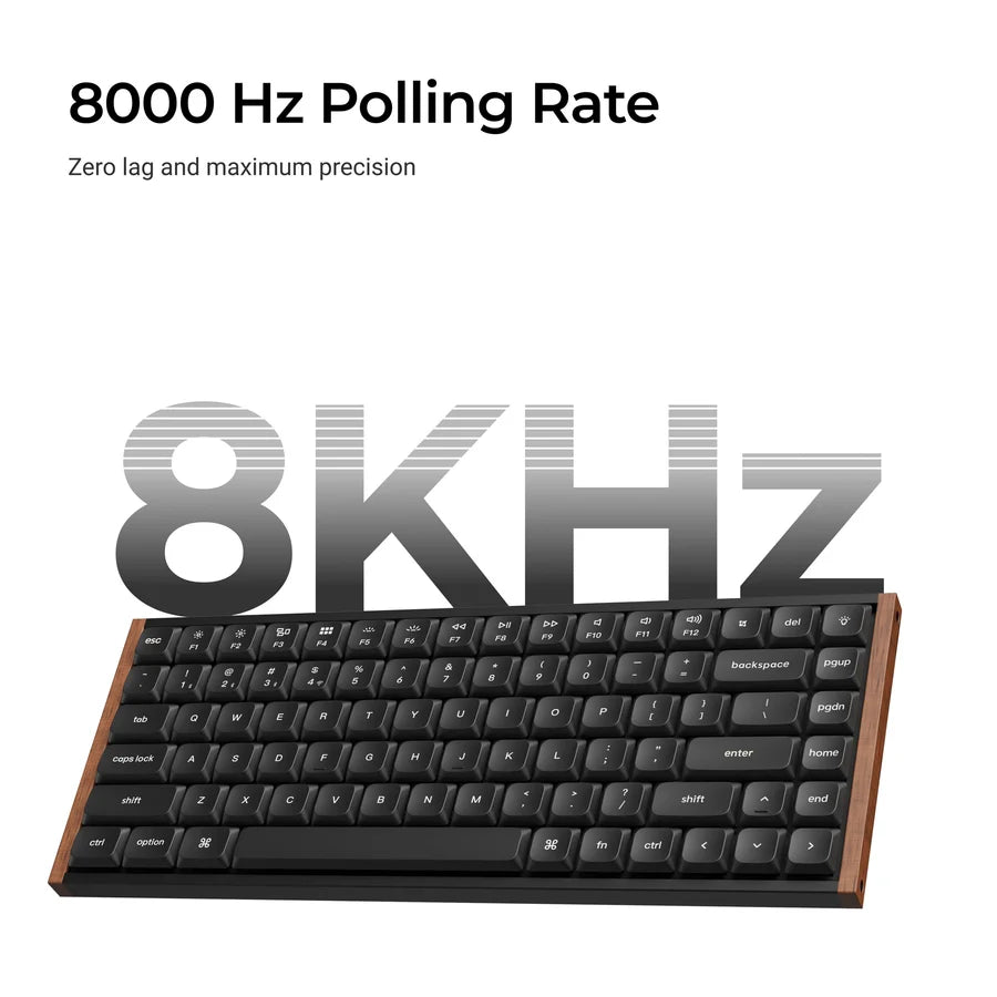 Keychron K3 Ultra 8K K3U-H3 Black / Wireless / Hot-swap / 8k Pooling Rate / Mechanical keyboard / RGB / Keychron Milk POM Brown Switch