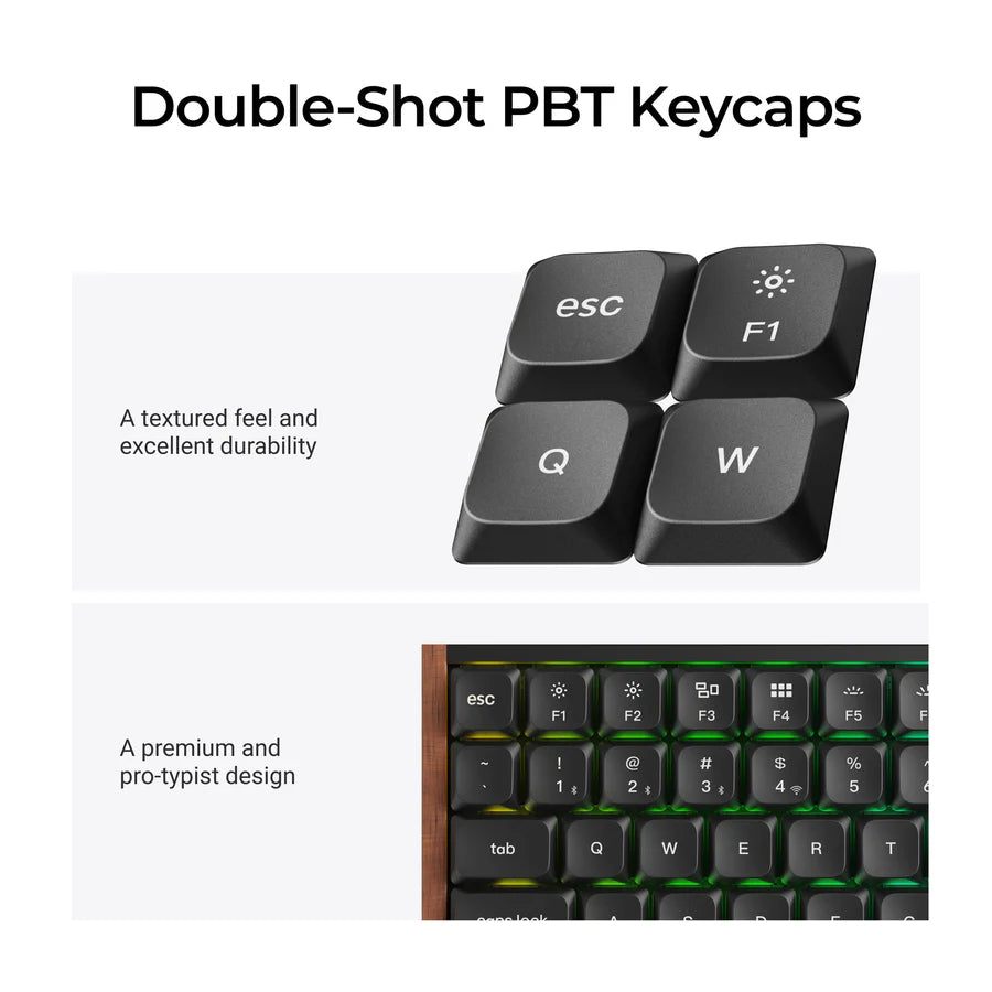 Keychron K3 Ultra 8K K3U-H3 Black / Wireless / Hot-swap / 8k Pooling Rate / Mechanical keyboard / RGB / Keychron Milk POM Brown Switch