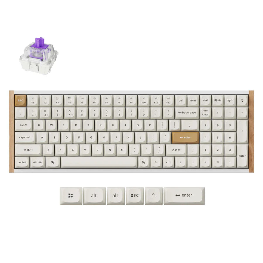 Keychron K4H-Q1 White / Wireless / Hot-swap / Hall Effect Magnetic keyboard / RGB / Gateron Double-Rail Magnetic Nebula Switch