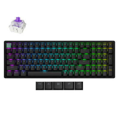 Keychron K4 HE K4H-J1 Black / Wireless / Hot-swap / Hall Effect Magnetic keyboard / RGB / Gateron Double-Rail Magnetic Nebula Switch