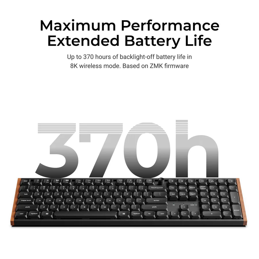 Keychron K5 Ultra 8K K5U-H3 Black / Wireless / Hot-swap / 8k Pooling Rate / Mechanical keyboard / RGB / Keychron Milk POM Switch - Brown